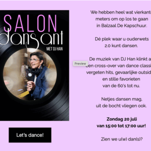 Salon Dansant met DJ Han