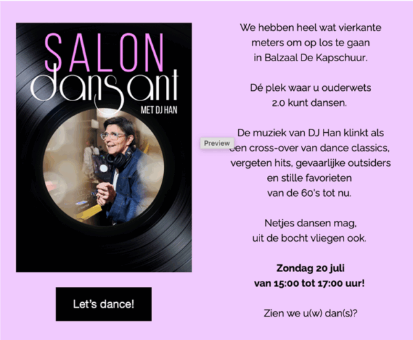 Salon Dansant met DJ Han
